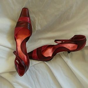 Gianni Bini Red Leather Heels